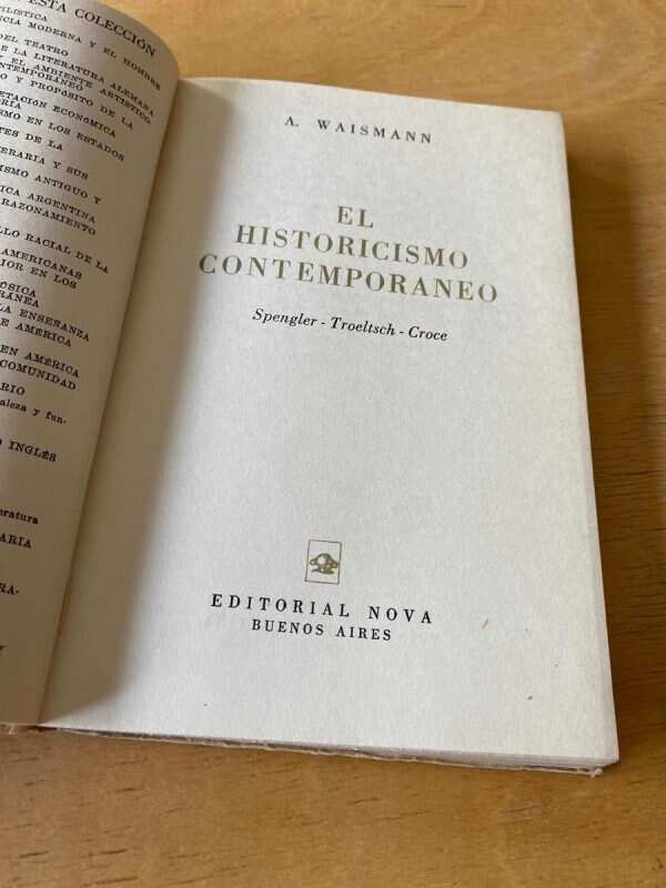 El Historicismo Contemporaneo - Waismann, A. (F4) - Image 2
