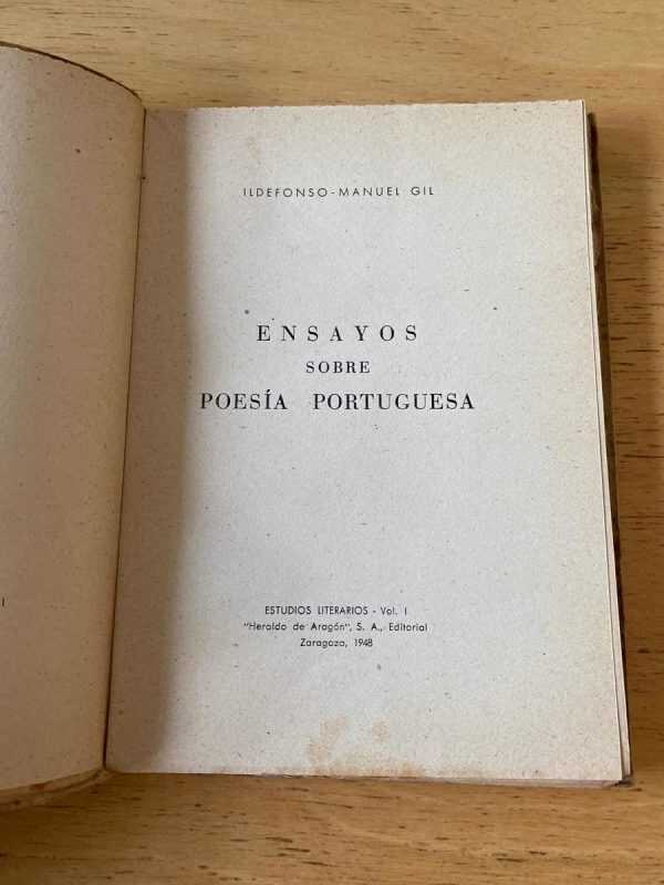 Ensayos Sobre Poesia Portuguesa - Gil, Ildefonso Manuel (q3)