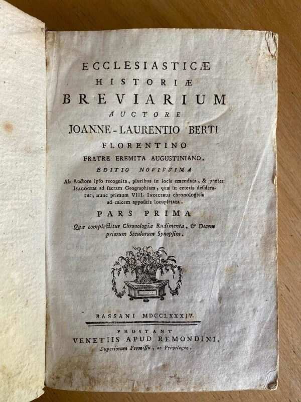 Ecclesiasticae Historiae Breviarium - Berti - Laurentio (D7)