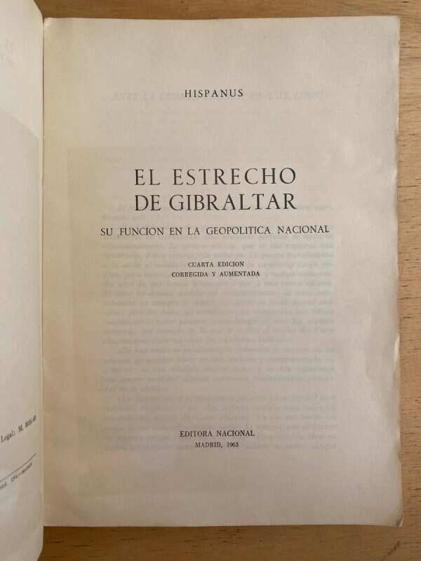 El Estrecho De Gibraltar. Su Funcion En La Geopolitica (h6) - Image 2