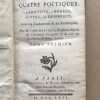 Les Quatre Poetiques D´aristote - Abbe Batteux (F6)