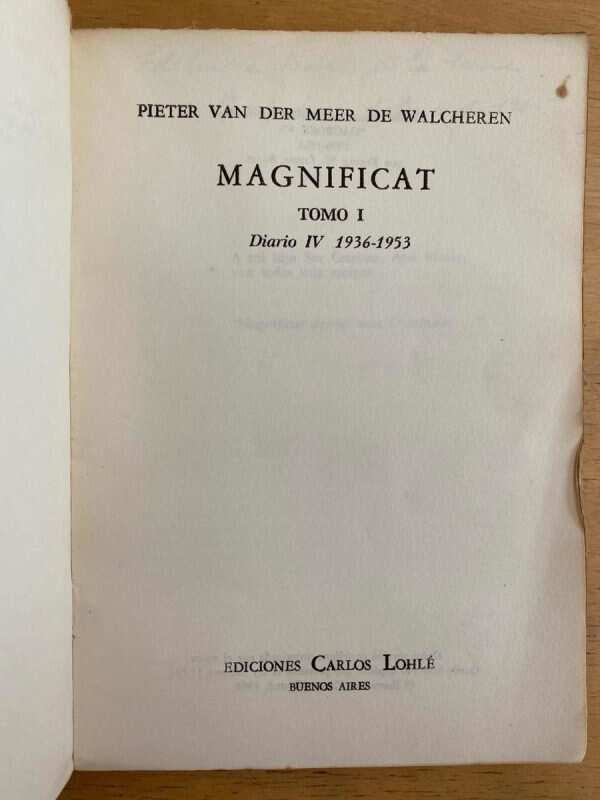 Magnificat Tomo I Diario Iv - Van Der Meer De Walcheren (h5) - Image 2