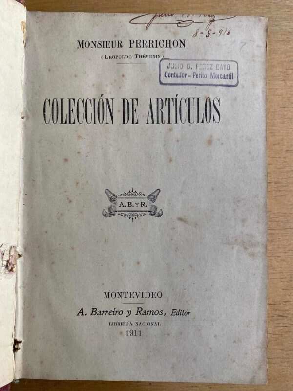 Colección De Articulos - Monsieur Perrichon (thevenin) (e2)