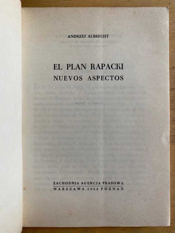 El Plan Rapacki - Albrecht, Andrzej (h4) - Image 2