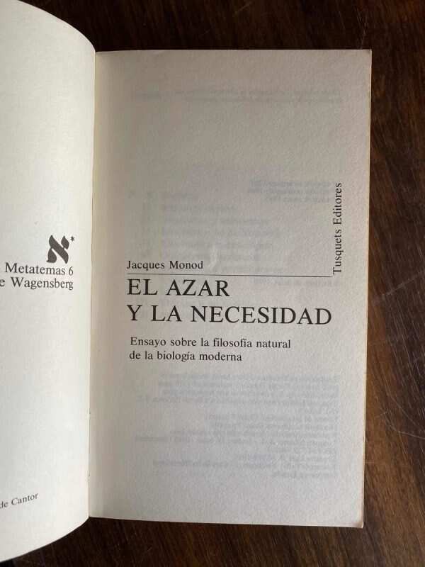 El Azar Y La Necesidad - Monod, Jacques (D7) - Image 2