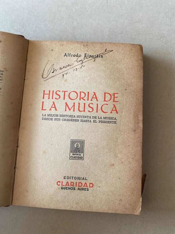 Historia De La Musica- Einstein, Alfredo (D7) - Image 2