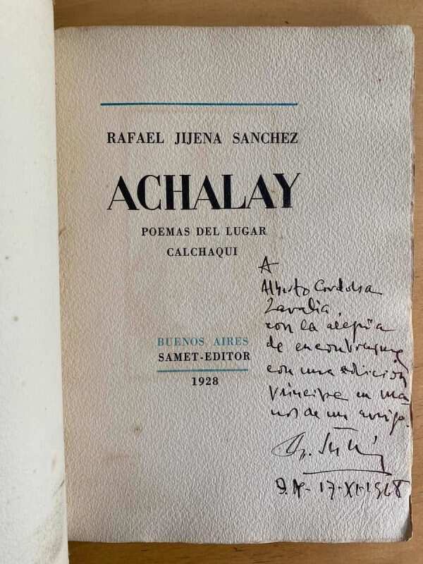 Achalay. Poemas Del Lugar. Calchaqui. - Jijena Sanchez (q3) - Image 2