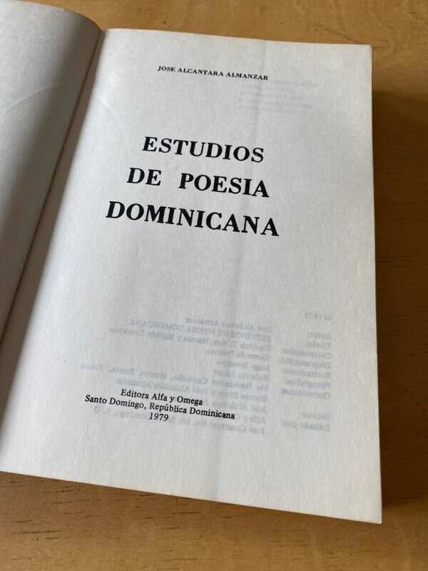 Estudios De Poesia Dominicana - Alcantara Almanzar (C5) - Image 2