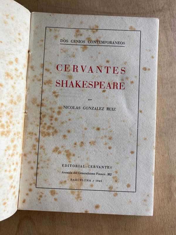 Cervantes. Shakespeare - Gonzalez Ruiz, N. (a5) - Image 2