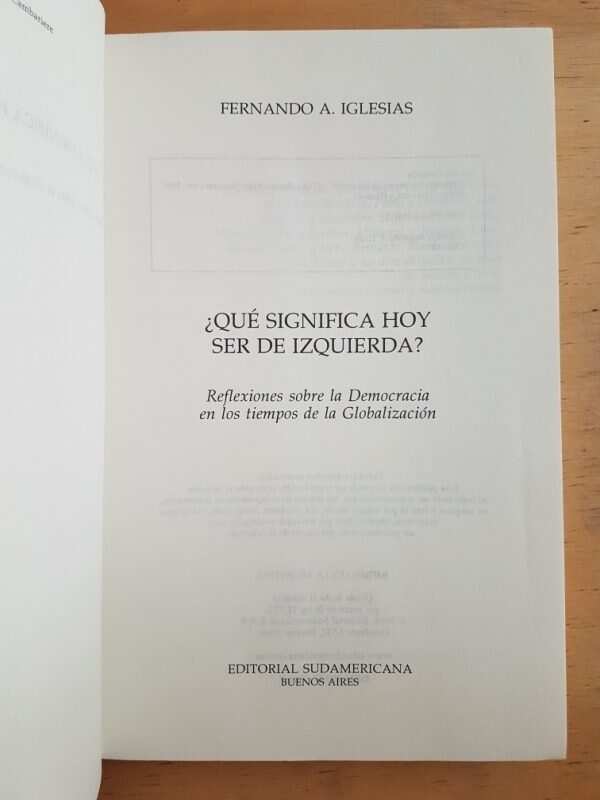 ¿qué Significa Ser De Izquierda? - Iglesias, Fernando (k4) - Image 2