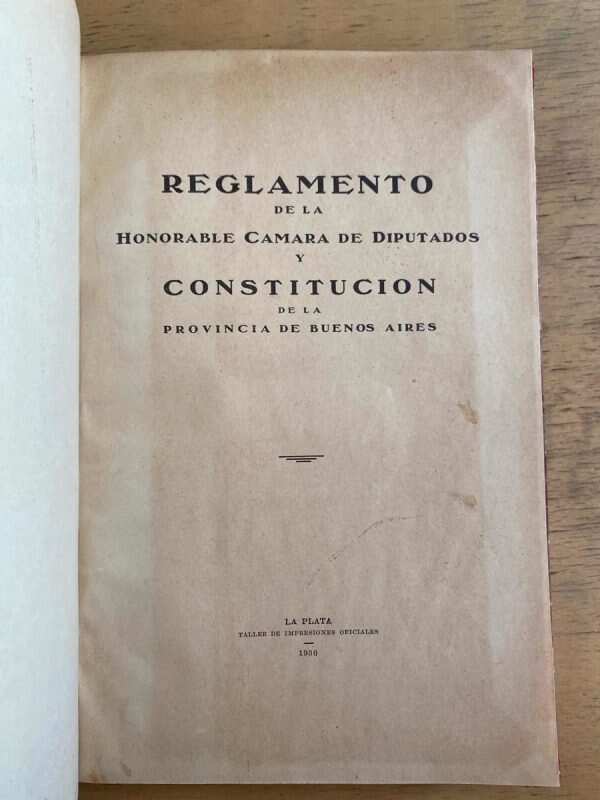 Reglamento De La Honorable Camara De Diputados Y Consti (g6)