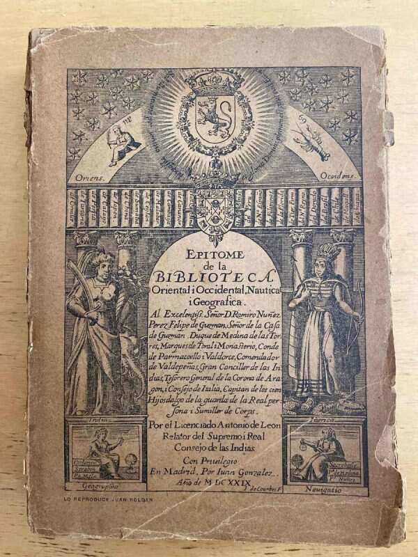 Epitome De La Biblioteca Oriental I Occidental- De Leon (aa2