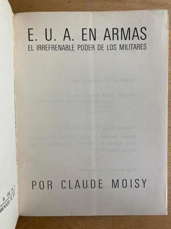 E. U. A. En Armas - Moisy, Claude (h3) - Image 2