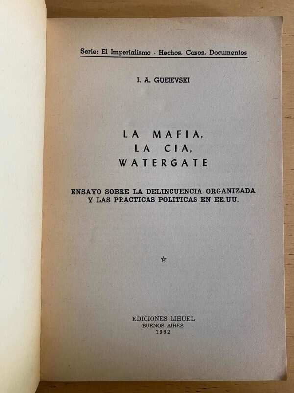 La Mafia, La Cia, Watergate - Gueievski, I.a. (j3) - Image 2