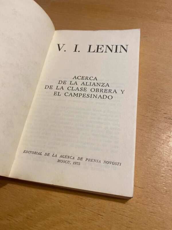 Acerca De La Alianza De La Clase Obrera Y El - Lenin (A6) - Image 2