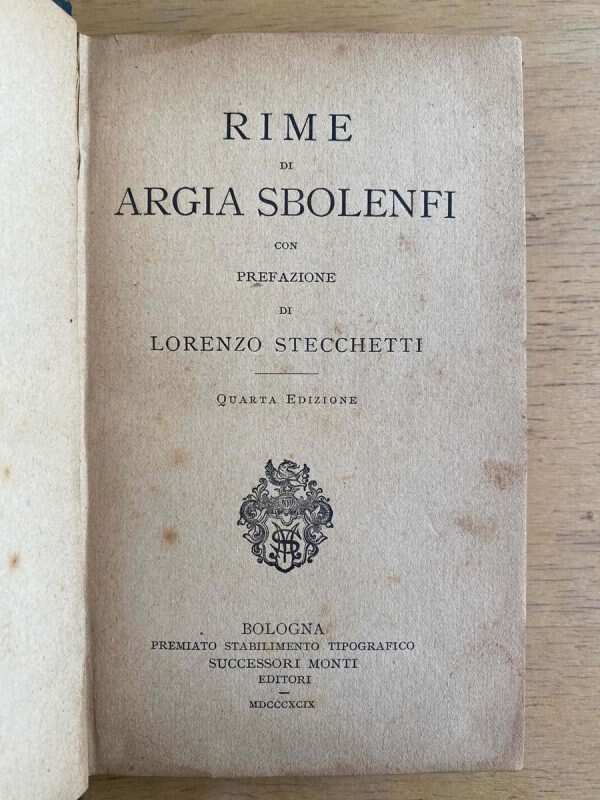 Rime Di Argfia Sbolenfi - Stecchetti, Lorenzo (a7)