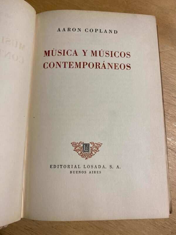 Musica Y Musicos Contemporaneos - Copland, Aaron (S1)