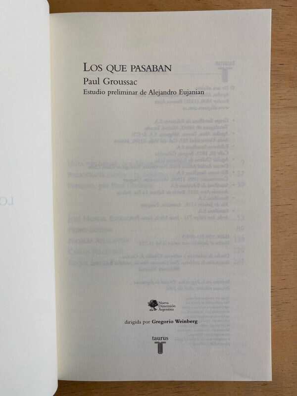 Los Que Pasaban - Groussac, Paul (F2) - Image 2