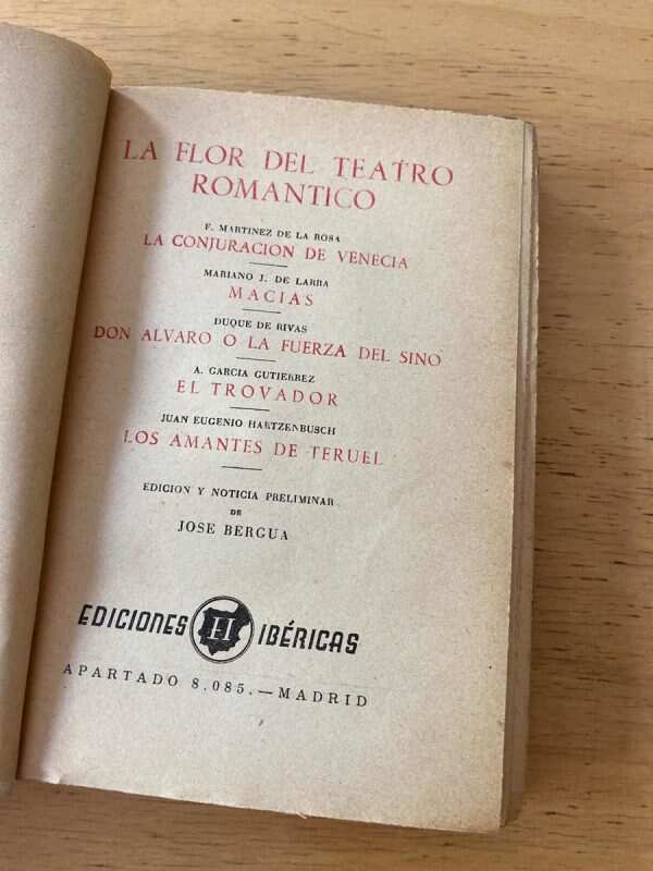 La Flor Del Teatro Romántico - Bergua (compilador) (c2) - Image 2