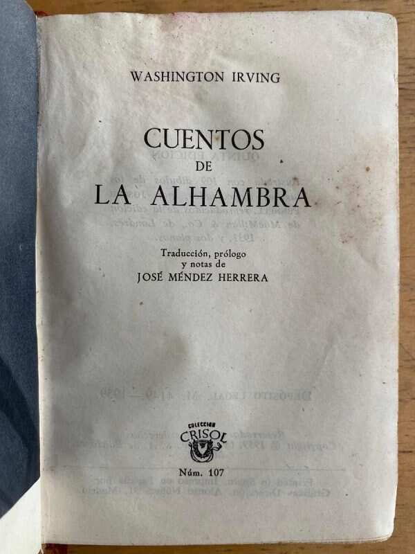 Cuentos De La Alhambra - Irving, W. (h1)