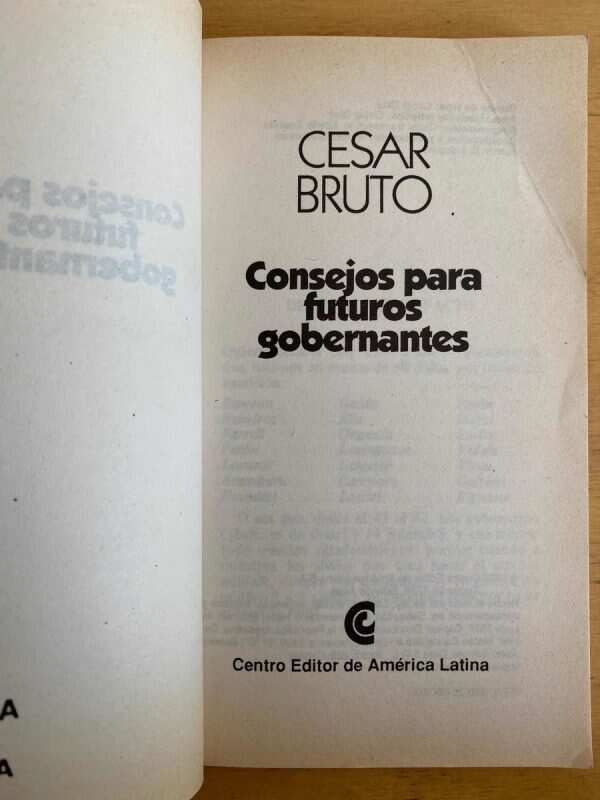 Consejos Para Futuros Gobernantes - Bruto, Cesar (j3) - Image 2