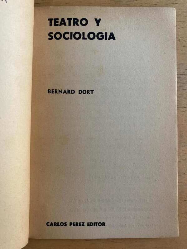 Teatro Y Sociologia - Dort, Bernard (h6) - Image 2