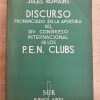 Discurso Apertura Del Congreso Int. De Los Pen Club (h6)