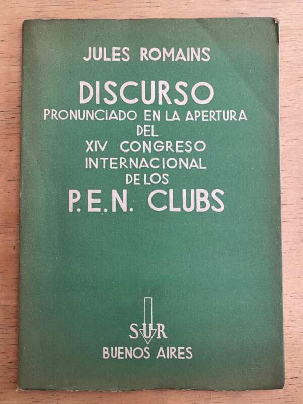 Discurso Apertura Del Congreso Int. De Los Pen Club (h6)