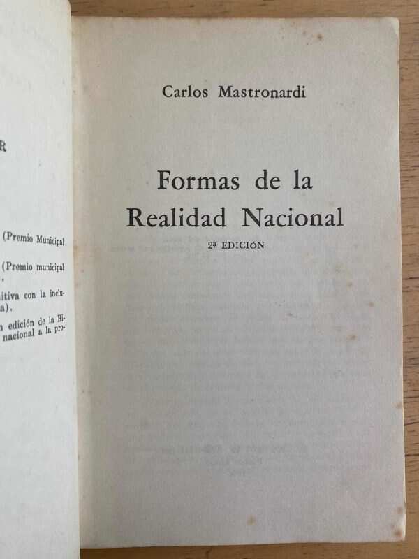 Formas De La Realidad Nacional - Mastronardi, Carlos (h1) - Image 2