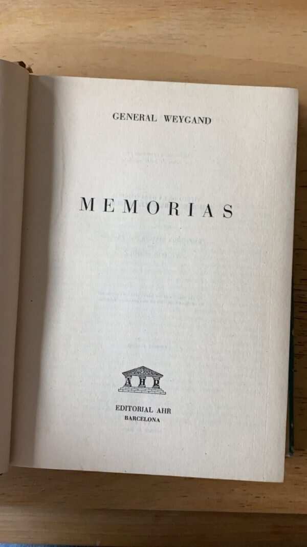 Memorias - General Weygand (Q4) - Image 2