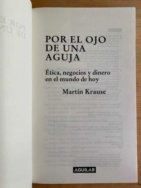 Por El Ojo De Una Aguja Etica Negocios Y Dinero- Krause (j2) - Image 2