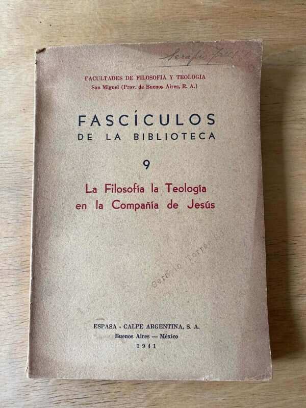 La Filosofía La Teología En La Compañía De Jesus (y1)