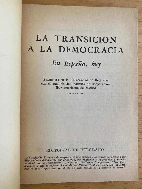 - La Transicion A La Democracia En España, Hoy (j1) - Image 2