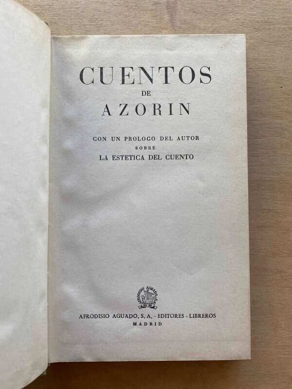 Cuentos De Azorin - Azorin (A3) - Image 2