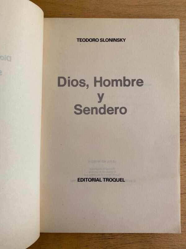 Dios, Hombre Y Sendero - Sloninsky, Teodoro (j2) - Image 2