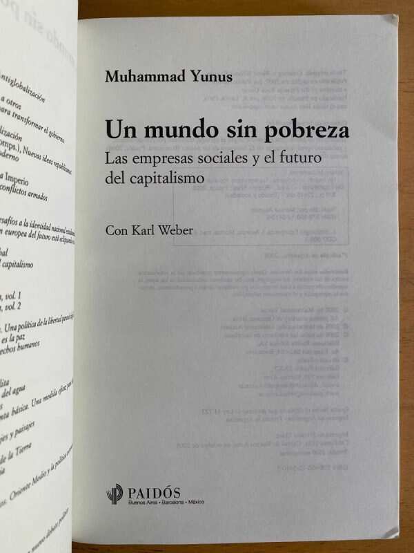 Un Mundo Sin Pobreza - Yunus, Muhammad (j5) - Image 2