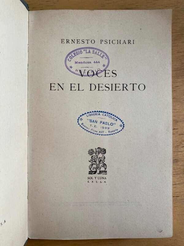Voces En El Desierto - Psichari. Ernesto (g6) - Image 2