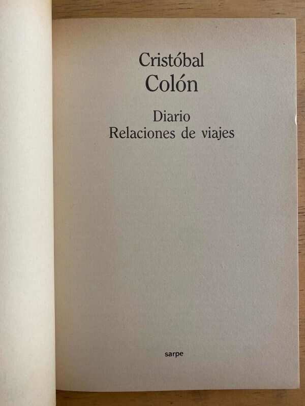 Diario. Relaciones De Viajes - Colon, Cristobal (j1) - Image 2