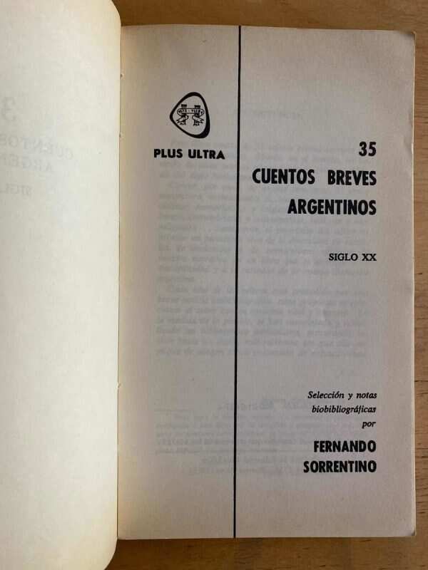 35 Cuentos Breves Argentinos Siglo Xx- Sorrentino, F. (k3) - Image 2
