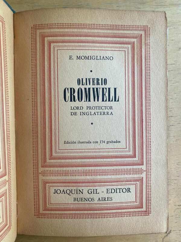 Oliverio Cronwell Lord Protector De Inglat- Momigliano (k1)
