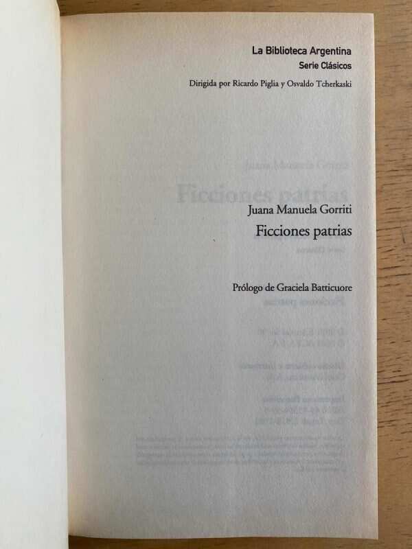 Ficciones Patrias - Gorriti, Juana Manuela (F2) - Image 2