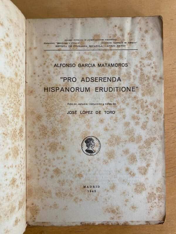 Apologia Pro Adserenda Hispanorum Eru- Garcia Matamoros (D1) - Image 2