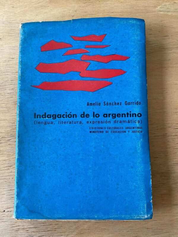 Indagacion De Lo Argentino - Sanchez Garrido, Amelia (R1)