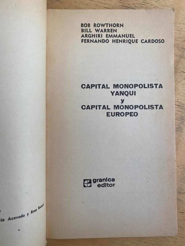 Capital Monopolista Yanqui Y Europeo- Rowthorn (k4) - Image 2
