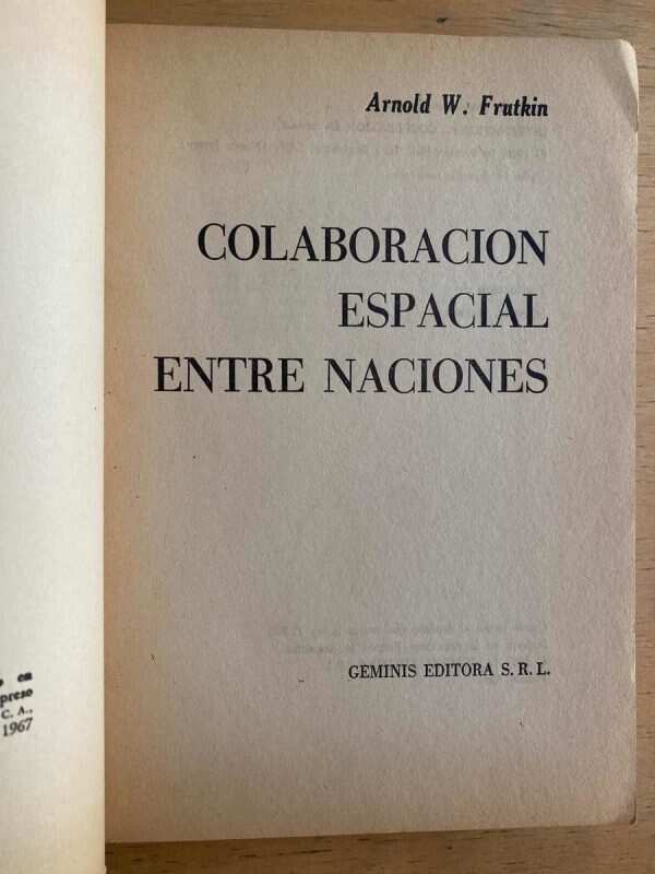 Colaboracion Espacial Entre Naciones - Frutkin, Arnold (j1) - Image 2
