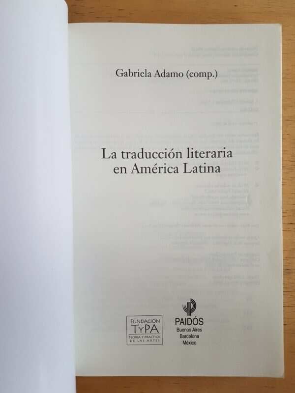 La Traduccion Literaria En America Latina - Adamo (k4) - Image 2