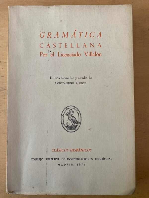 Gramatica Castellana - Villalon, (d2)