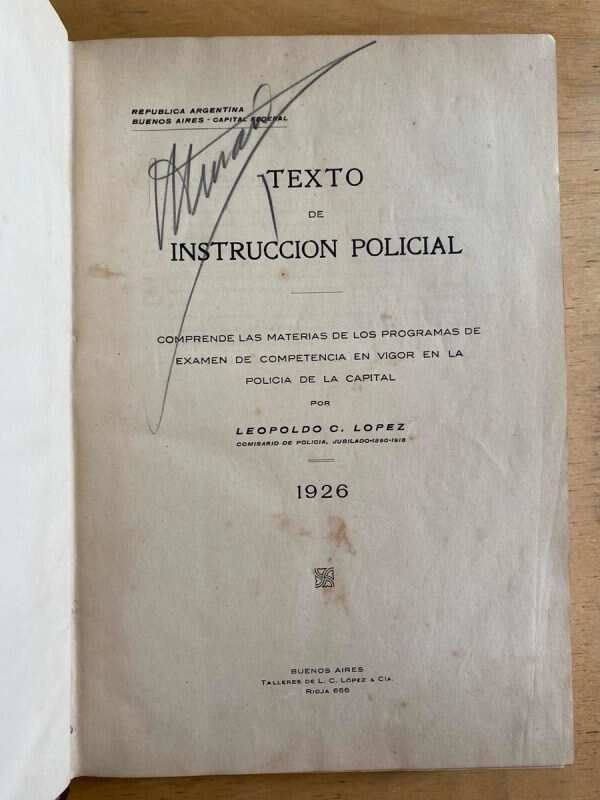 Texto De Instrucción Policial - Lopez, Leopoldo (h4)
