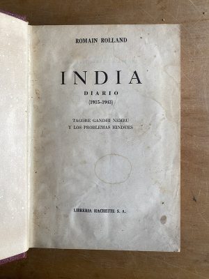 India Diario 1915 1943 - Rolland, Romain (3b2)