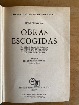 Obras Escogidas. El Vergonzoso en Palacio - De Molina (3h2)